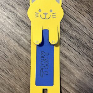 Cat Cutaway Bookmark with Name