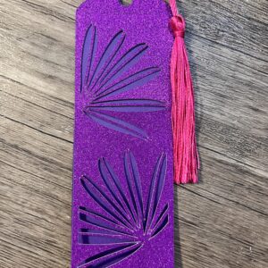 Purple Leaf Pattern Bookmark